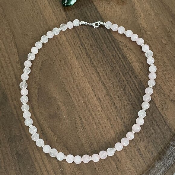 Rose Quartz Bead Necklace - Picture 6 of 7